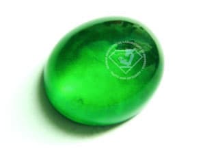 GREEN GLASS (MAN-MADE) SUBSTITUTING EMERALD AND OTHER NATURAL GREEN STONE